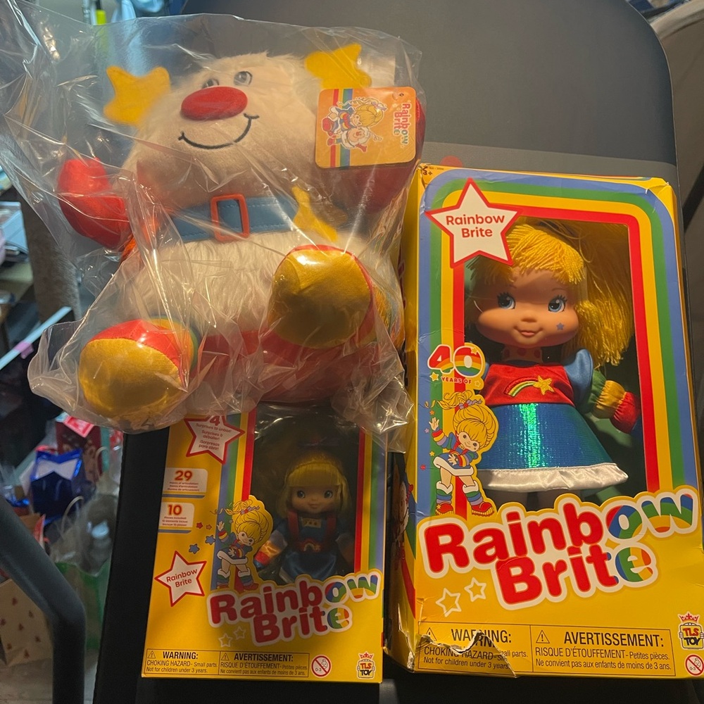Rainbow Colorful Doll and Plush Set